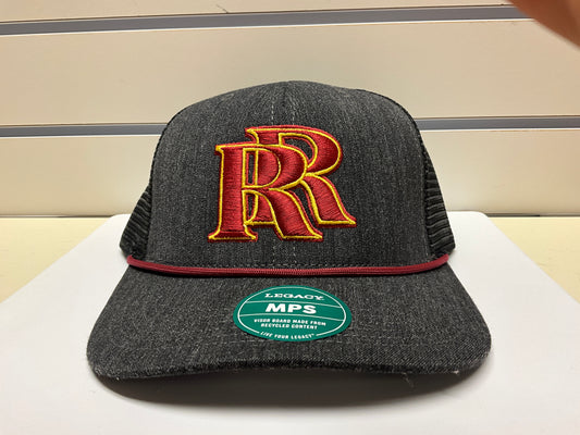 Black RR Hat with Maroon Paracord