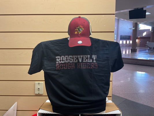 Black T-Shirt and Hat