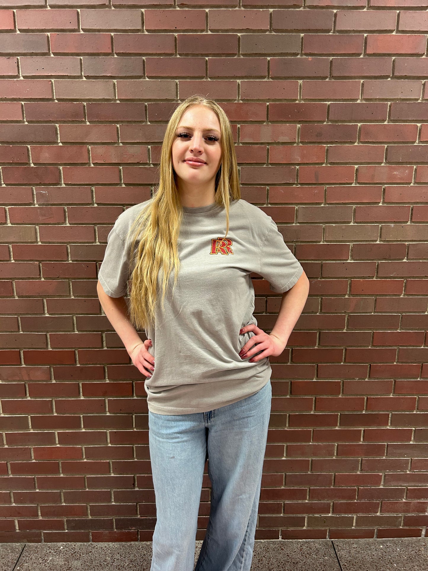 Light gray short T-shirt