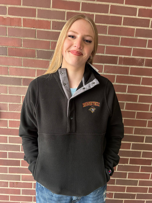 Black Fleece Snap Coat