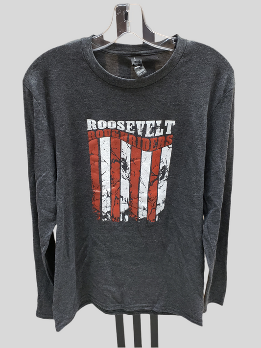 T-Shirt RR Flag Gray Long Sleeve