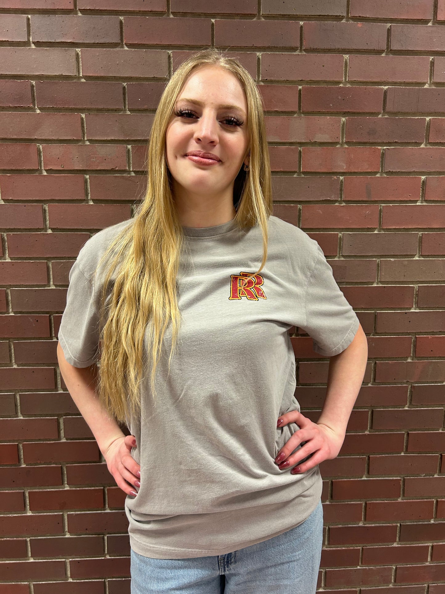 Light gray short T-shirt