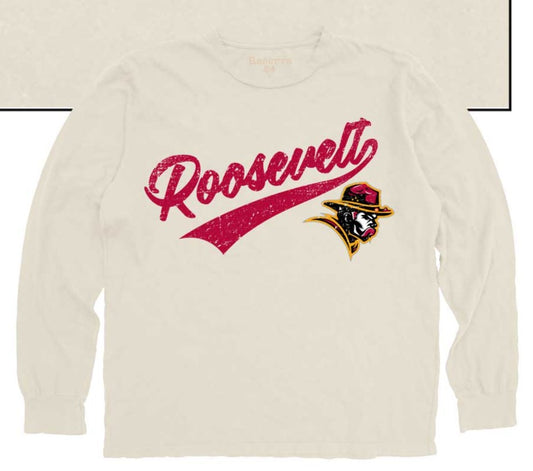 T-shirt-Long Sleeve Roosevelt-Cappuccino