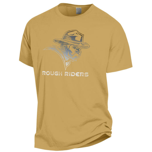 T-Shirt-ComfortWash Tee - Gold Logo Burnout